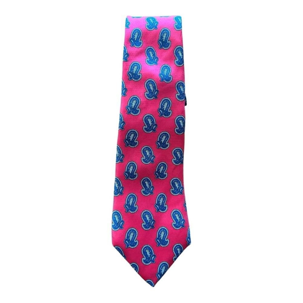 Vintage Christian Dior Monsieur Red Paisley All Silk Tie - Picture 3 of 4